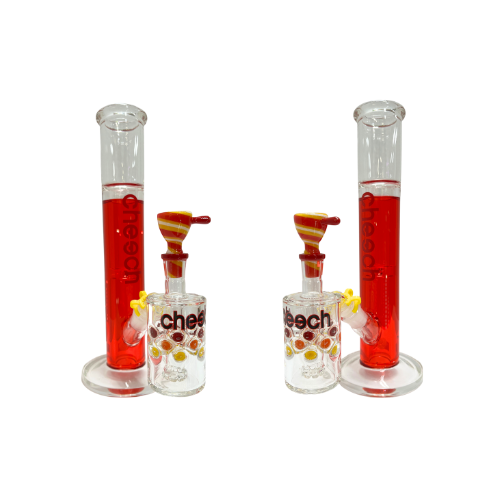 CHEECH GLASS 10" RED FREEZABLE GLYCERIN WATER PIPE